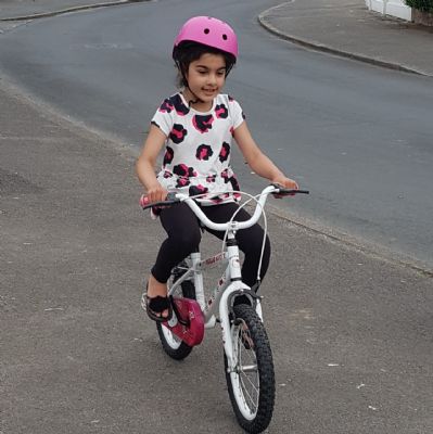 shafaq on bike